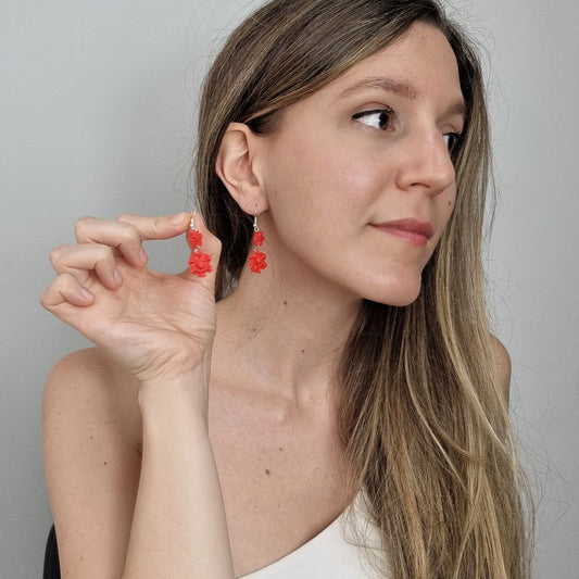 Pendiente gazania rojas