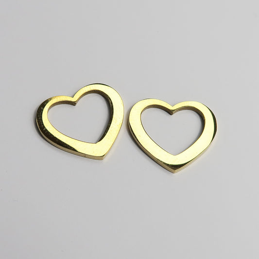 2 piezas corazón acero