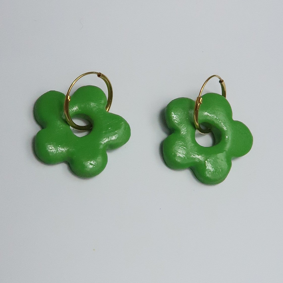 Aros flor verde