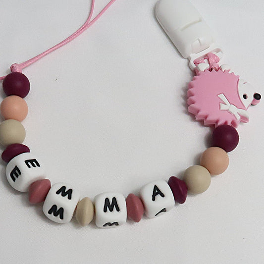 Chupetero beige y granate