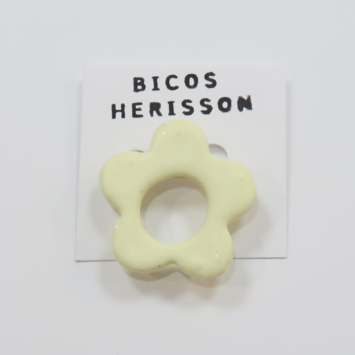 Broche cuelga gafas flor