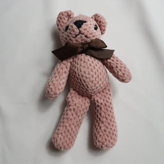 Mini peluche marrón rosado