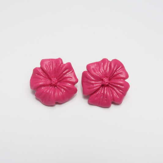 Pendientes amapola rosa