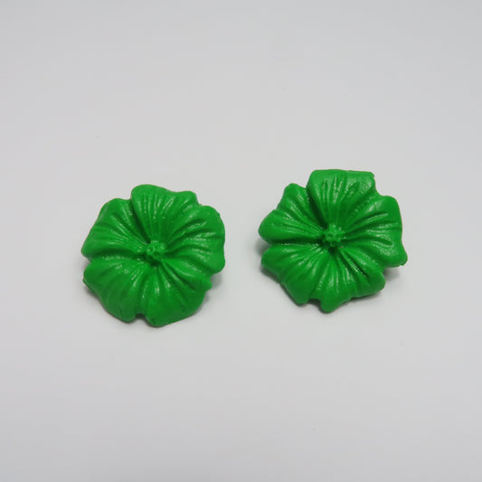 Pendientes amapola verde