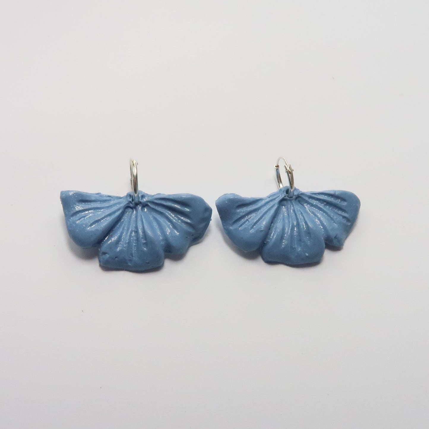 Pendientes flor azul