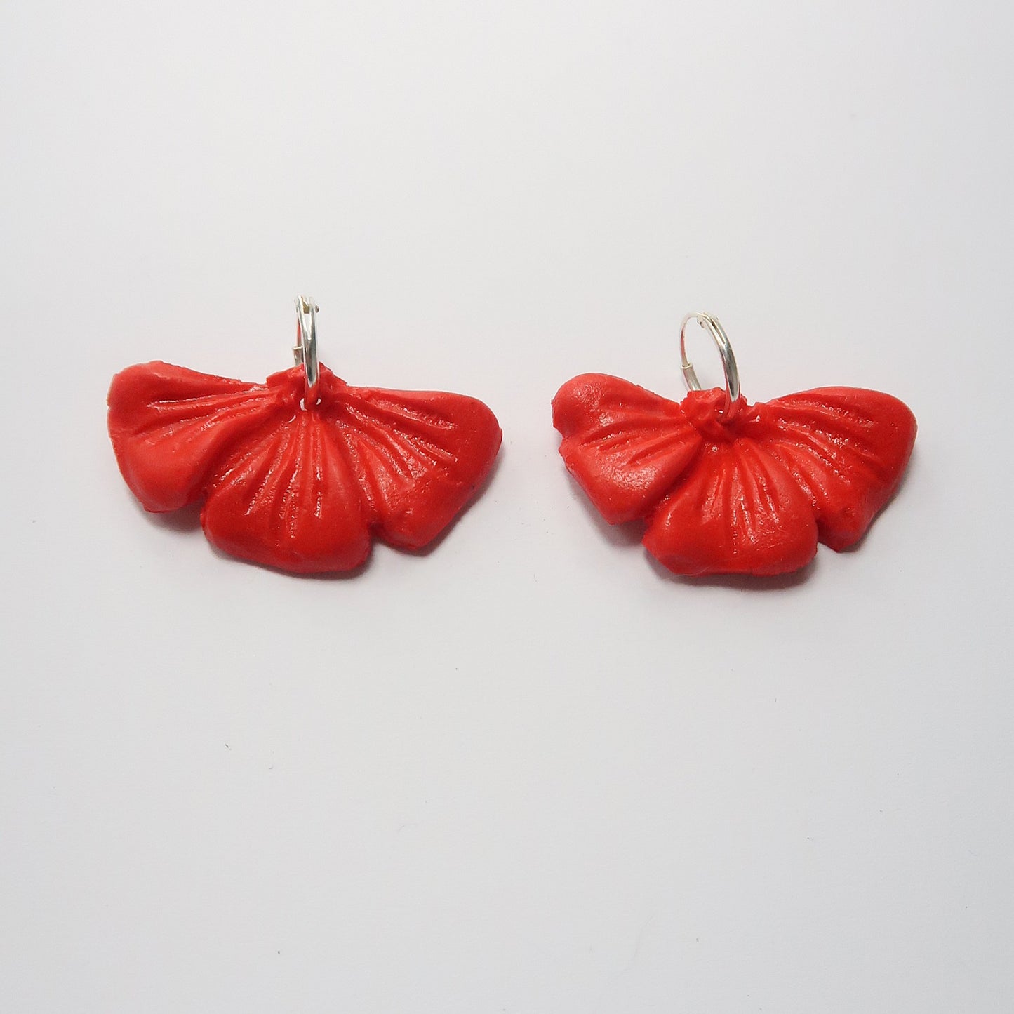 Pendientes flor rojo