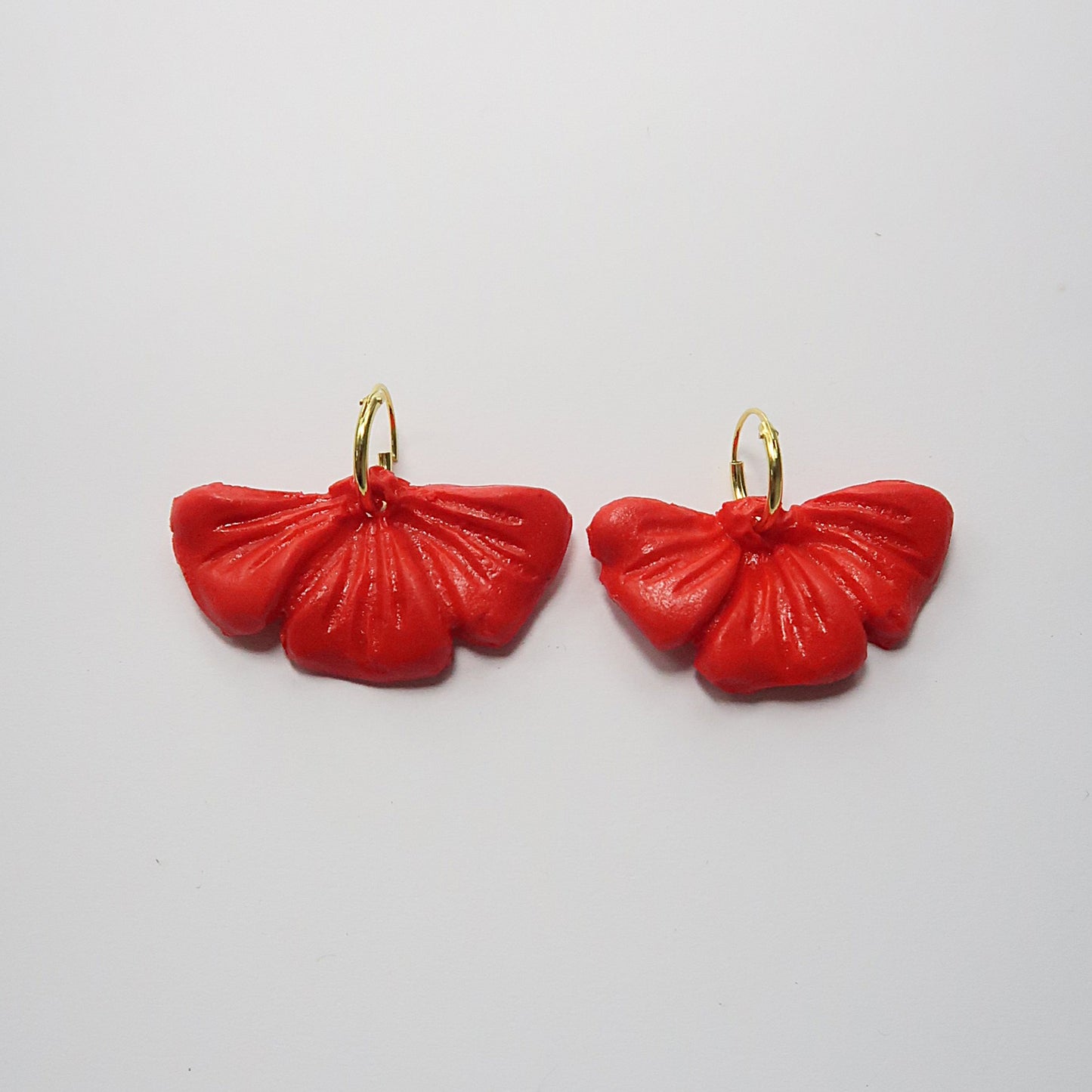 Pendientes flor rojo