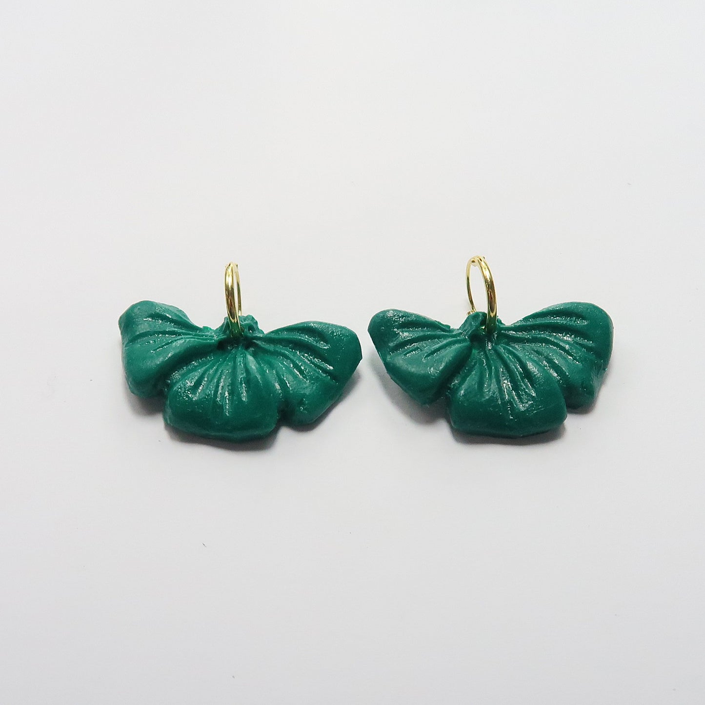 Pendientes flor verde