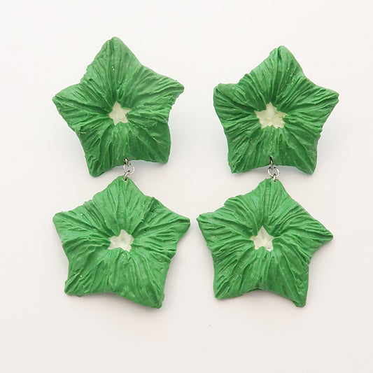 Pendiente tulipán verde