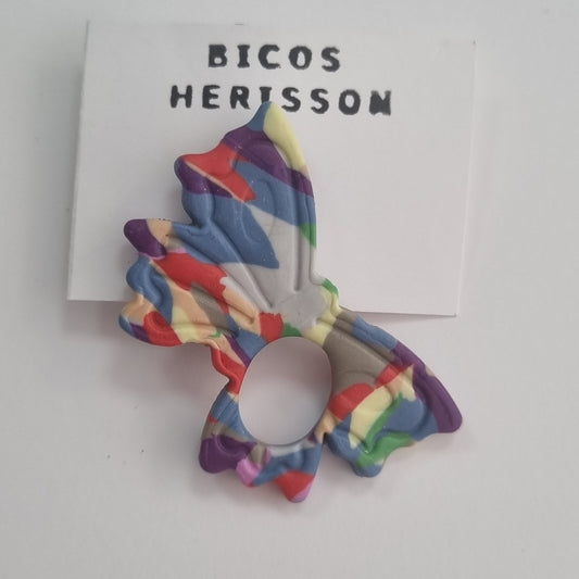 Broche cuelga gafas mariposa