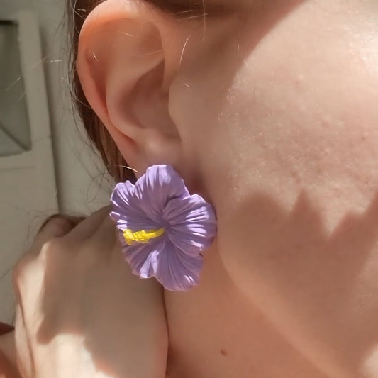 Pendientes jazmín lila