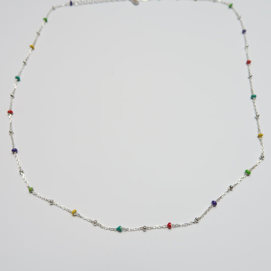 Collar bolitas esmaltadas