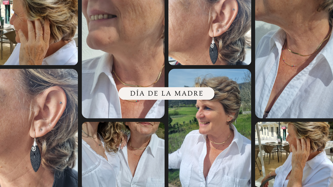 regalo del día de la madre - collar - pulseras - pendientes - piercings - plata 925 - bañado en oro