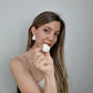 Pendientes conchas blanca