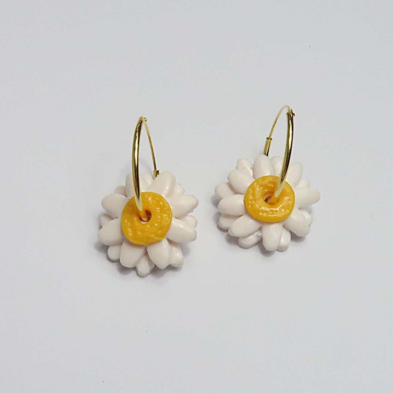 Aros margarita blanca