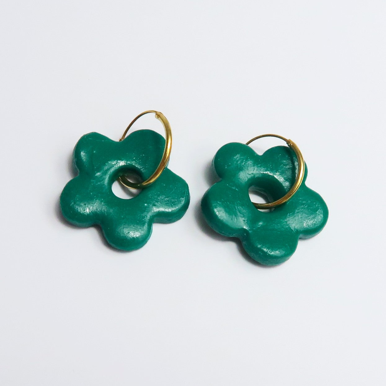 Aros flor verde
