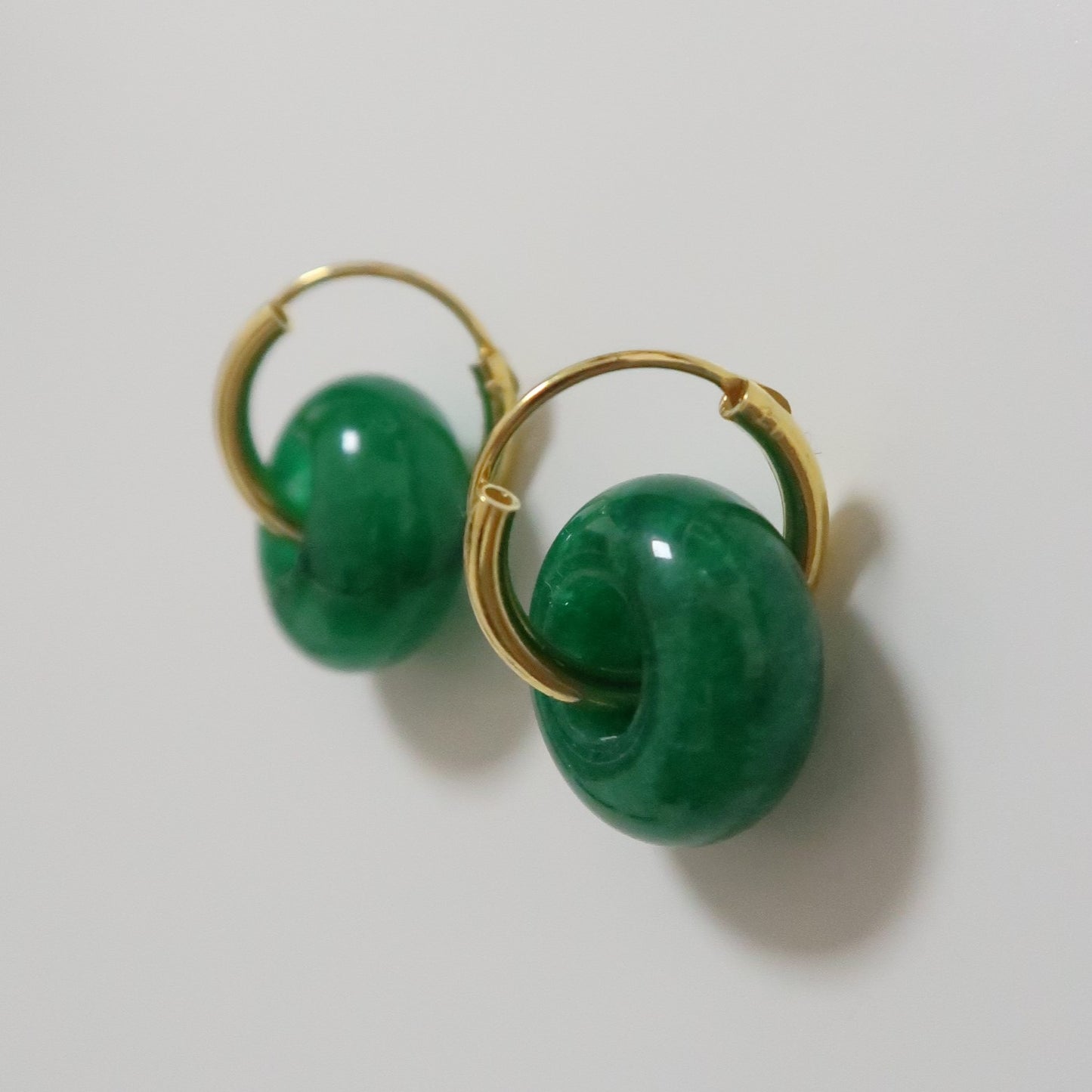 Aros jade verde