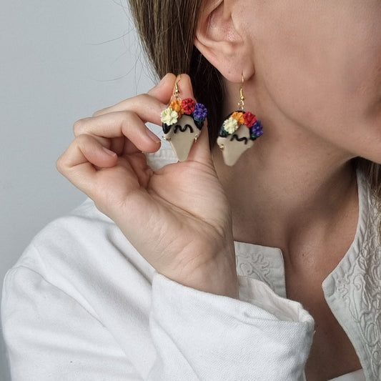 Pendientes Frida Kahlo