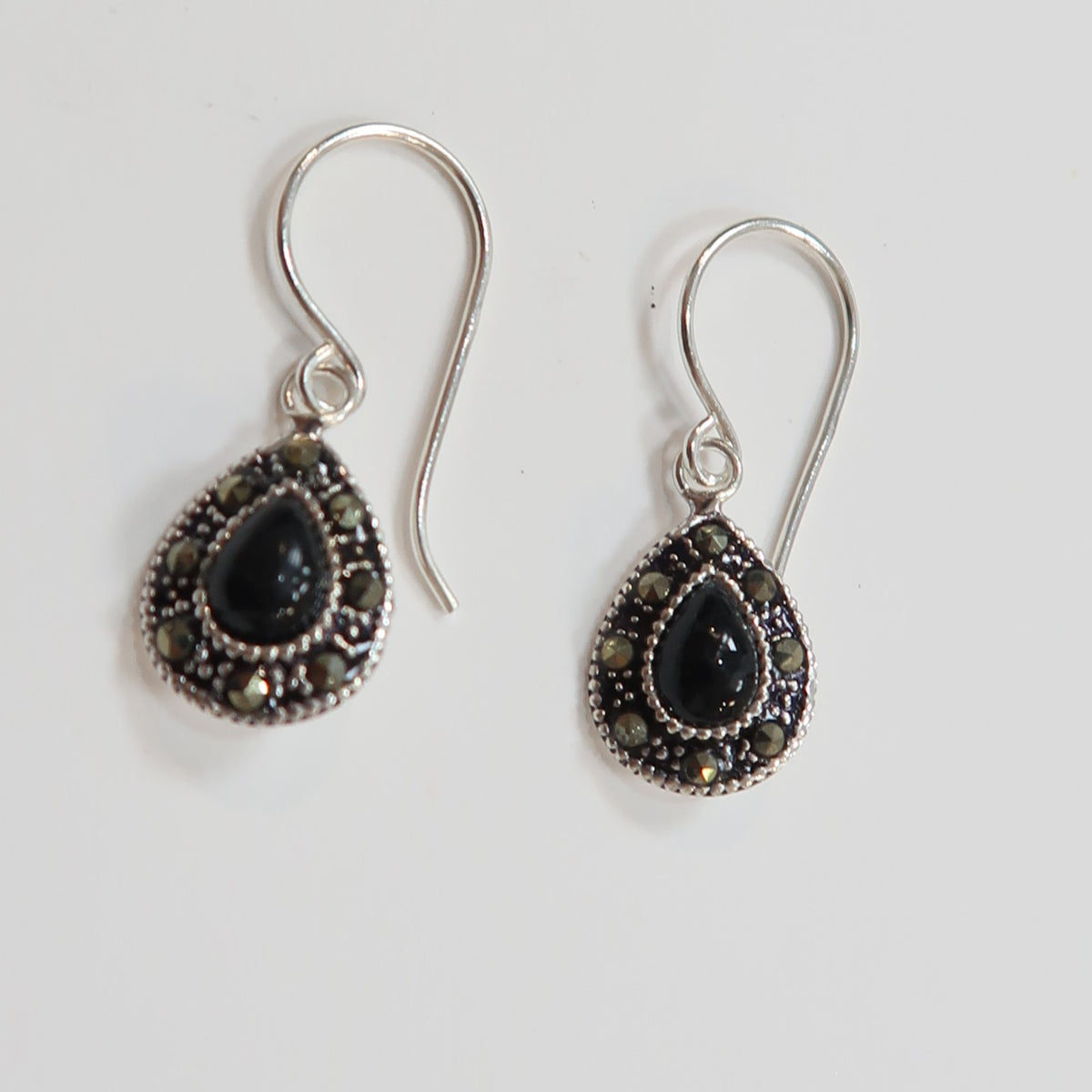 Pendientes gota onix