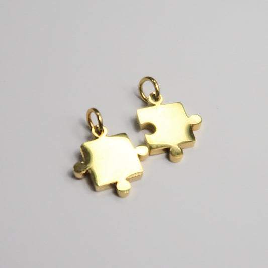 2 piezas de puzzle acero