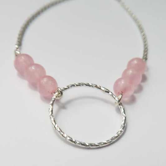 Pulsera cuarzo rosa