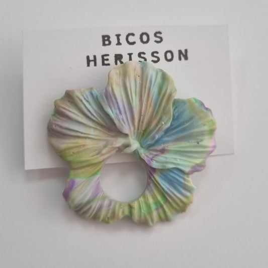 Broche cuelga gafas jazmín estampado