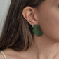 Pendiente pétalos jazmín verde