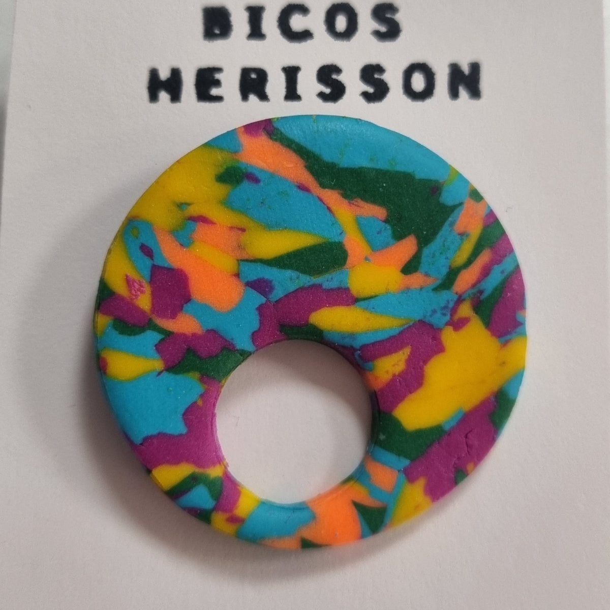 Broche cuelga gafas estampado