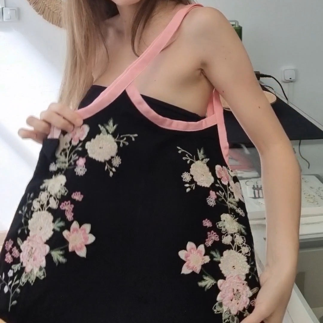 Bolso floral rosa