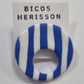 Broche cuelga gafas blanco y azul