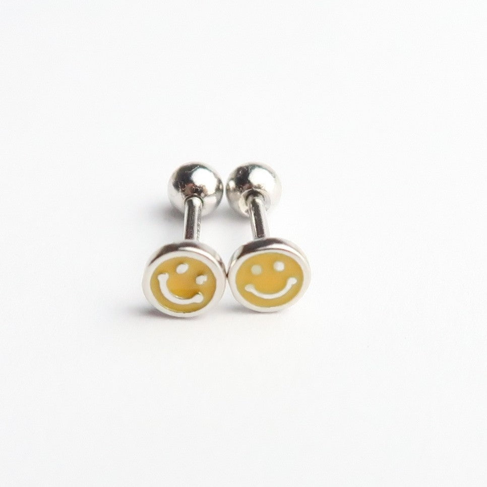 Pendientes smile amarillo